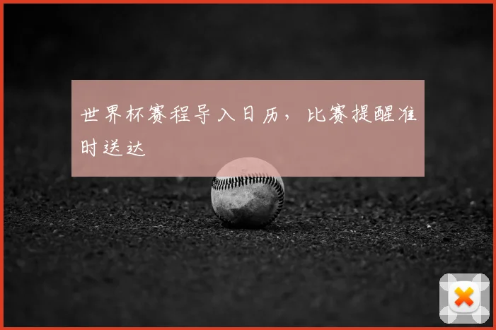世界杯赛程导入日历，比赛提醒准时送达